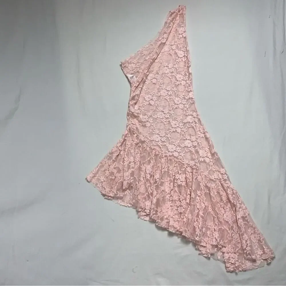 Pink Lace Dance Costume Women’s Lyrical Contemporary Ballerina Tutu Halloween
